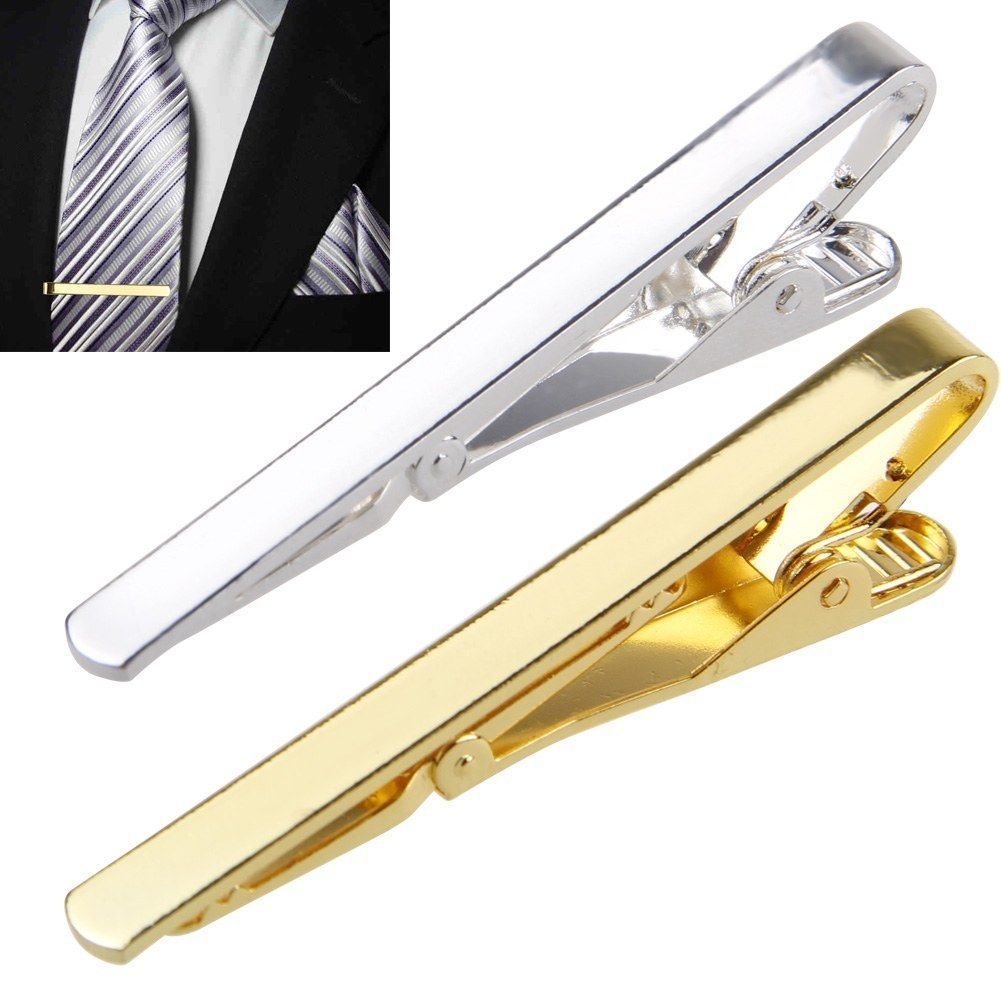 Tie Clip Bar Set Stainless Steel - ผู้ชายโลหะ Silver Gold เนคไทเนคไท Tie Bar