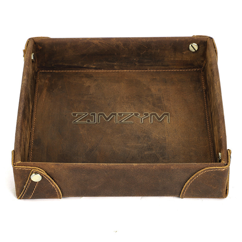 Valet Tray Nightstand Organizer Leather - ถาดจัดระเบียบโต๊ะทำงาน, ถาดใส่ของหนัง, ถาดข้างเตียง, ที่วางของข้างเตียง, กล่องใส่เหรียญ, ที่เก็บกุญแจและเครื่องประดับ