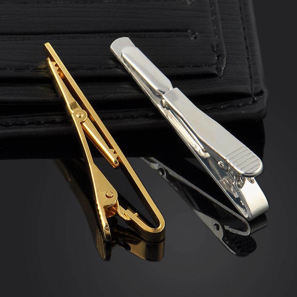 Tie Clip Bar Set Stainless Steel - ใหม่โลหะผู้ชายSilver GoldเนคไทเนคไทTie Bar ClaspคลิปClamp PinสแตนเลสสำหรับเนคไทTie clasps