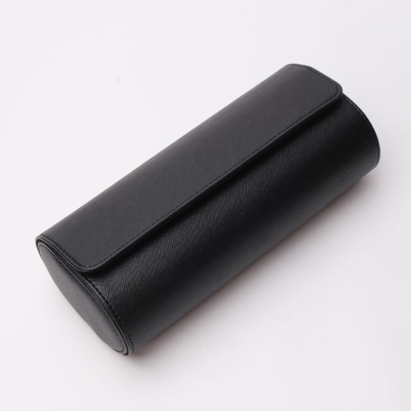 Watch Travel Roll Case 3 Slots Leather - U4LF 3 ช่องนาฬิกาม้วนกระเป๋าเดินทาง แบบพกพา Vintage หนังนาฬิกากล่องเก็บเลื่อน