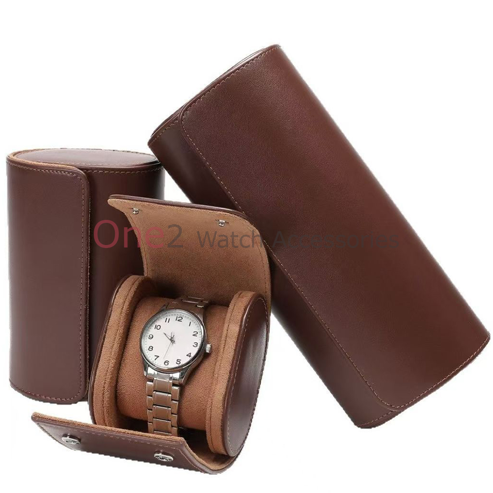 Watch Travel Roll Case 3 Slots Leather - กล่องใส่นาฬิกาหนัง PU คุณภาพสูง กล่องเก็บนาฬิกาแบบม้วนสำหรับเดินทาง กล่องจัดระเบียบนาฬิกาสำหรับผู้ชาย มีช่องใส่นาฬิกา
