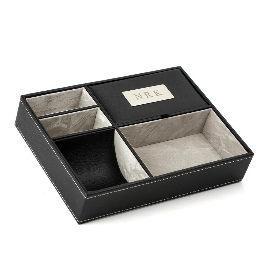 Valet Tray Nightstand Organizer Leather - ส่วนบุคคล Faux หนัง Valet ถาด Nightstand
