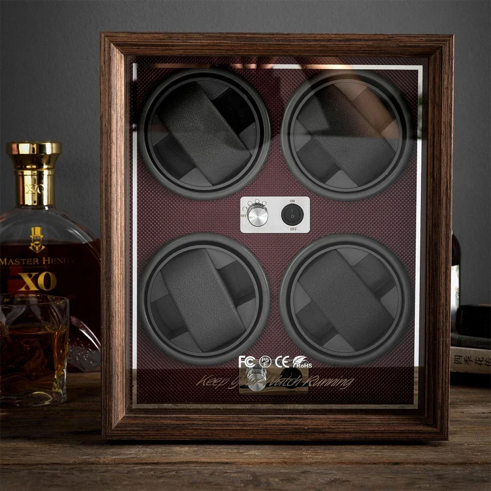 กล่องเก็บนาฬิกาอัตโนมัติ OEM R - Watch Winder 4 Watches Automatic Silent บทวิจารณ์และราคา