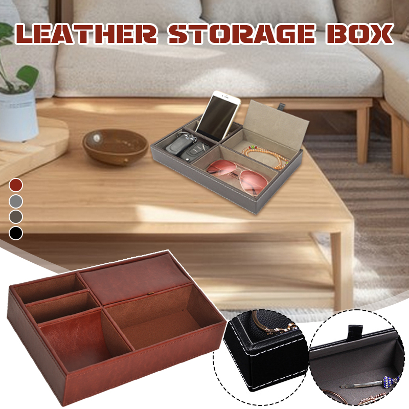 ผู้ชาย Valet ถาดเดสก์ท็อป PU ห - Valet Tray Nightstand Organizer Leather บทวิจารณ์และราคา