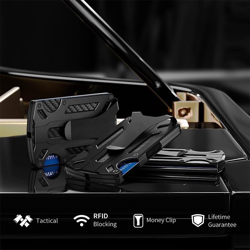 กระเป๋าสตางค์โลหะสำหรับผู้ชาย  - Money Clip Minimalist Rfid Blocking บทวิจารณ์และราคา