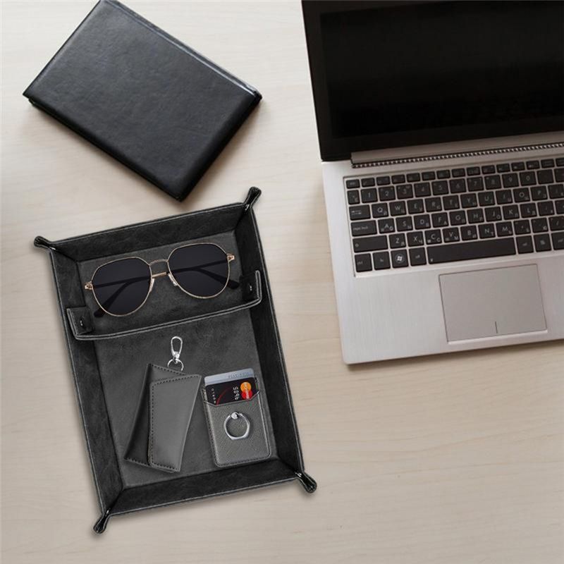 ถาดใส่ของหนัง ABSJ-PU สำหรับผู - Valet Tray Nightstand Organizer Leather บทวิจารณ์และราคา