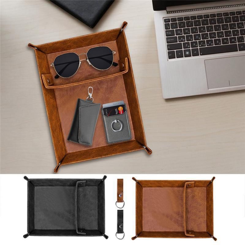 ถาดใส่ของหนัง ABSJ-PU สำหรับผู - Valet Tray Nightstand Organizer Leather บทวิจารณ์และราคา