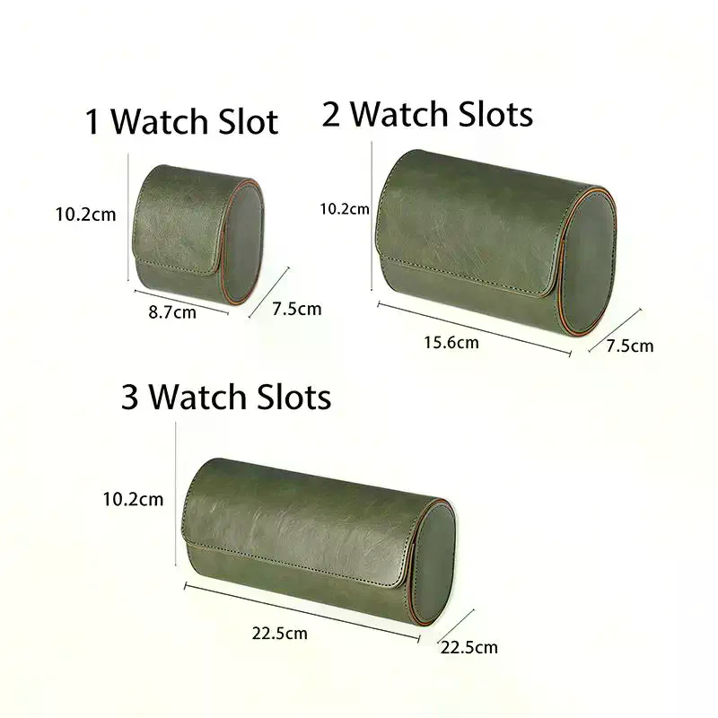 กล่องใส่นาฬิกาหนังแท้ 1 2 3 ช่ - Watch Travel Roll Case 3 Slots Leather บทวิจารณ์และราคา