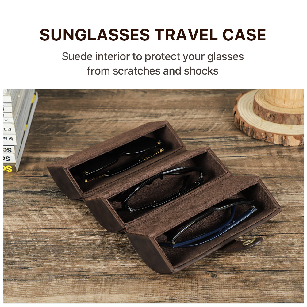 กล่องเก็บนาฬิกา3ช่องหนังแท้หรู - Watch Travel Roll Case 3 Slots Leather บทวิจารณ์และราคา