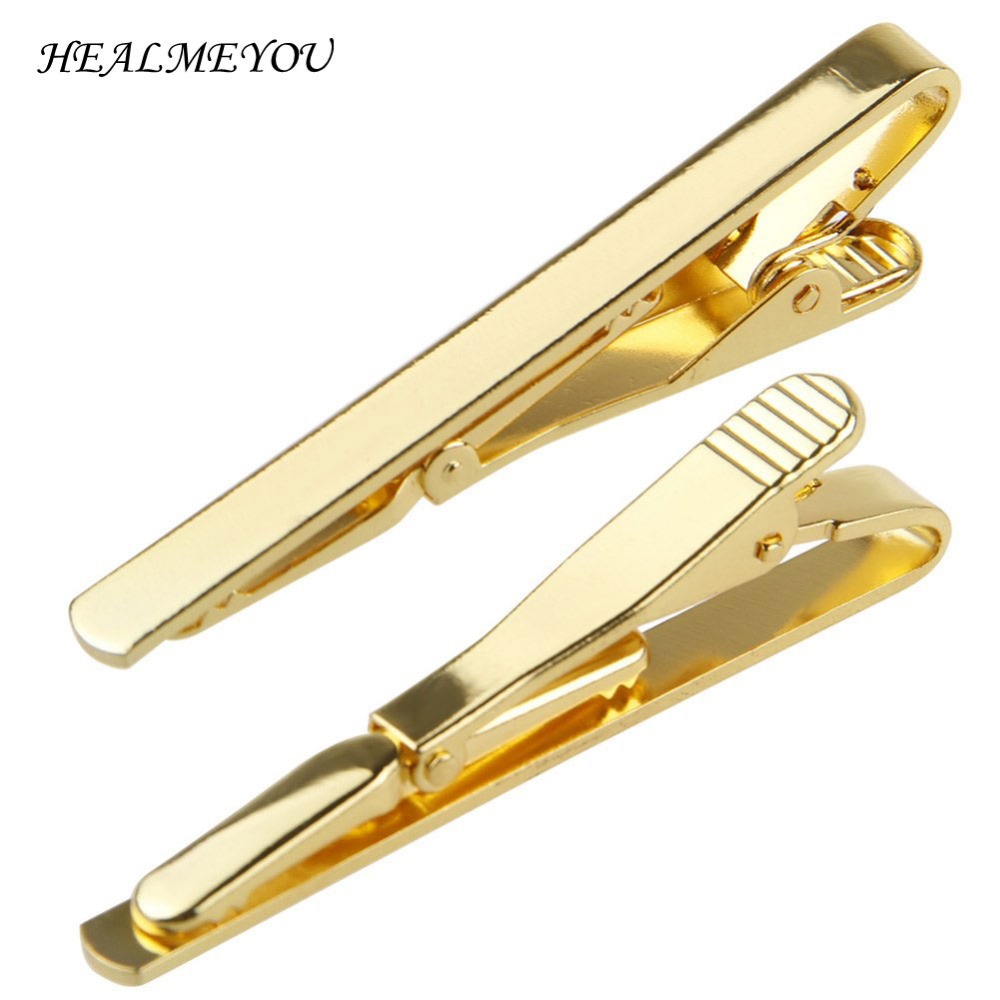 ผู้ชายโลหะ Silver Gold เนคไทเน - Tie Clip Bar Set Stainless Steel บทวิจารณ์และราคา