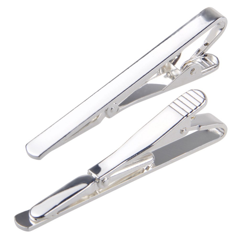 ผู้ชายโลหะ Silver Gold เนคไทเน - Tie Clip Bar Set Stainless Steel บทวิจารณ์และราคา