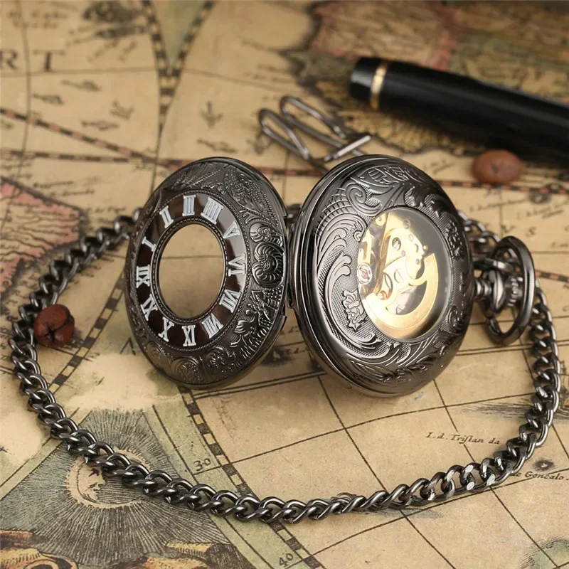 นาฬิกาพกกลไกอัตโนมัติแบบโครงกร - Pocket Watch Mechanical Skeleton Vintage บทวิจารณ์และราคา