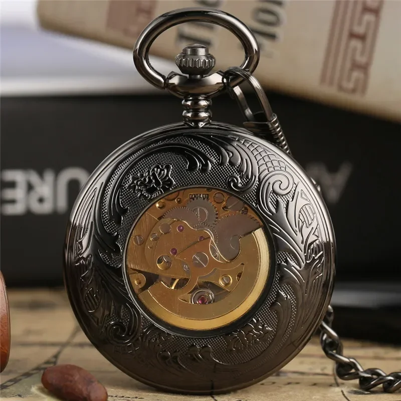 นาฬิกาพกกลไกอัตโนมัติแบบโครงกร - Pocket Watch Mechanical Skeleton Vintage บทวิจารณ์และราคา