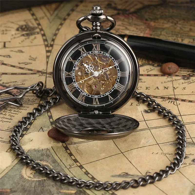 นาฬิกาพกกลไกอัตโนมัติแบบโครงกร - Pocket Watch Mechanical Skeleton Vintage บทวิจารณ์และราคา