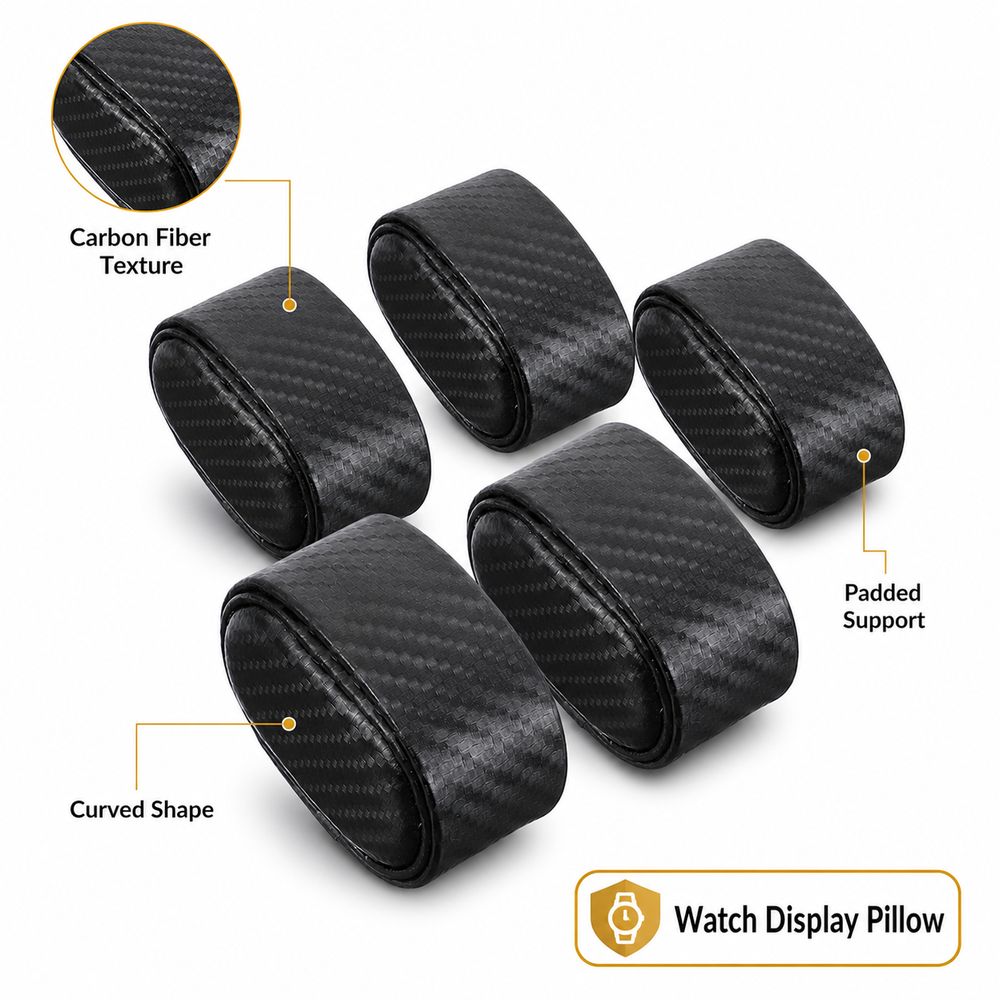 หมอนรองนาฬิกาลายคาร์บอนไฟเบอร์ - Watch Display Storage Box Carbon Fiber บทวิจารณ์และราคา