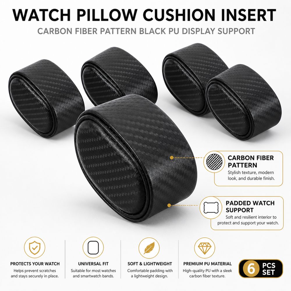 หมอนรองนาฬิกาลายคาร์บอนไฟเบอร์ - Watch Display Storage Box Carbon Fiber บทวิจารณ์และราคา