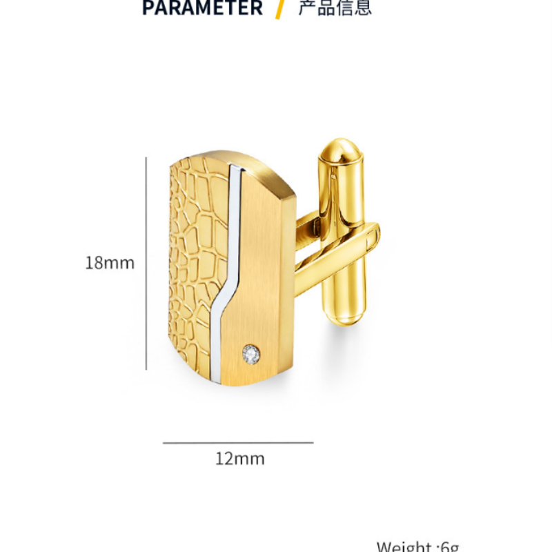 เครื่องประดับเสื้อผ้าหรูหราสไต - Cufflinks Men Stainless Steel Luxury บทวิจารณ์และราคา