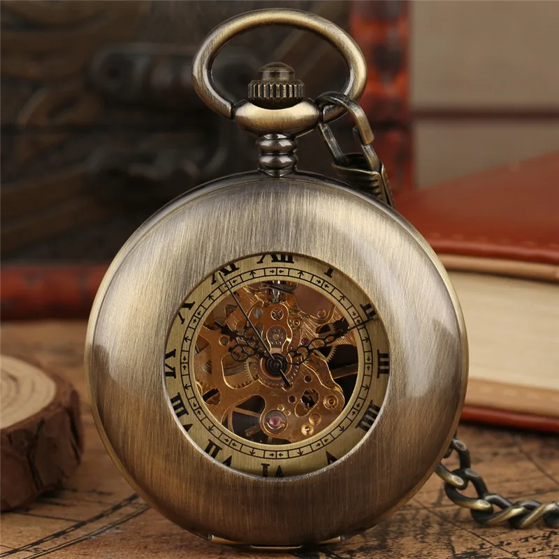 นาฬิกาพกไขลานแบบวินเทจสำหรับผู - Pocket Watch Mechanical Skeleton Vintage บทวิจารณ์และราคา