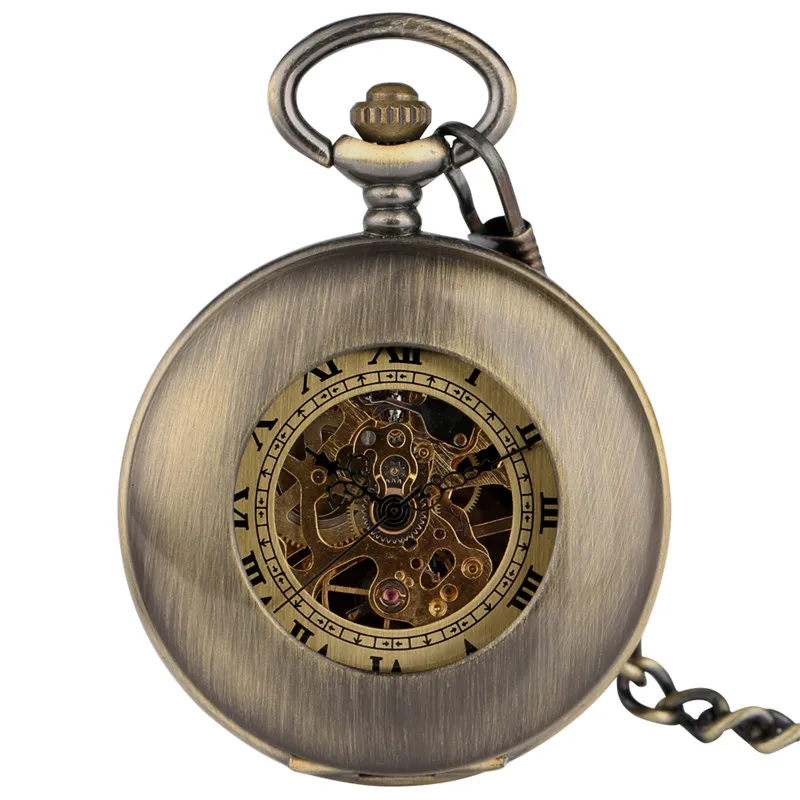 นาฬิกาพกไขลานแบบวินเทจสำหรับผู - Pocket Watch Mechanical Skeleton Vintage บทวิจารณ์และราคา