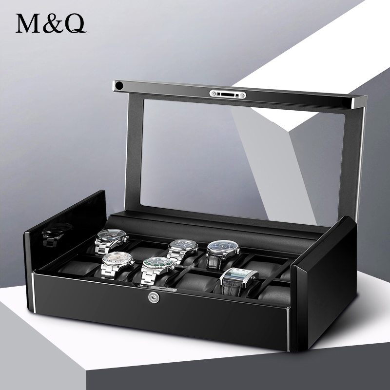 กล่องเก็บนาฬิกา M&Q สำหรับผู้ช - Watch Display Storage Box Carbon Fiber บทวิจารณ์และราคา