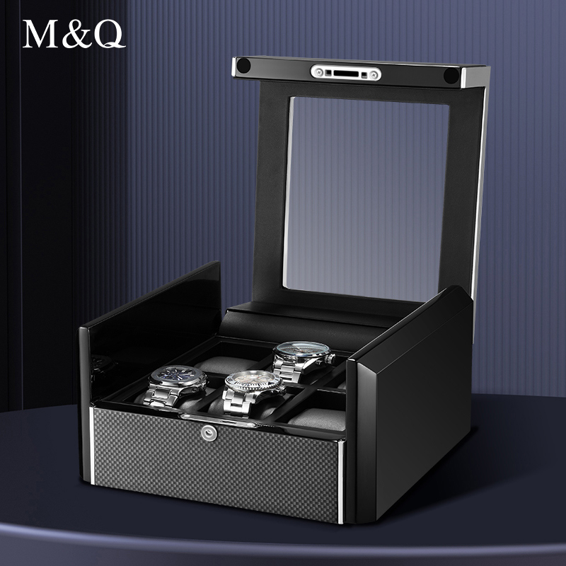 กล่องเก็บนาฬิกา M&Q สำหรับผู้ช - Watch Display Storage Box Carbon Fiber บทวิจารณ์และราคา
