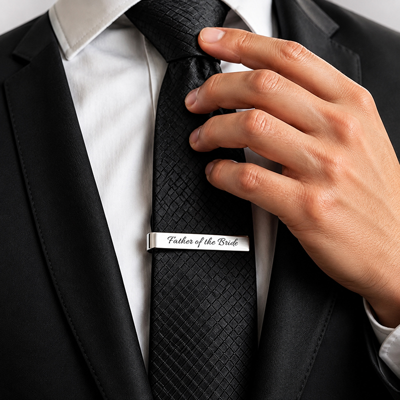 ชุดกระดุมข้อมือและที่หนีบเนคไท - Tie Clip Bar Set Stainless Steel บทวิจารณ์และราคา