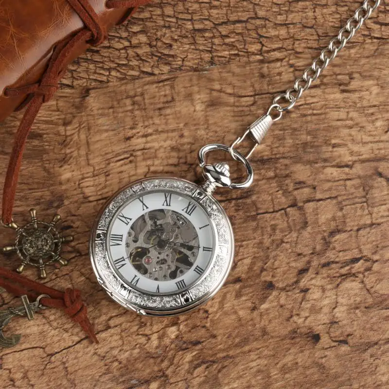 นาฬิกาพกไขลานแบบวินเทจสำหรับผู - Pocket Watch Mechanical Skeleton Vintage บทวิจารณ์และราคา