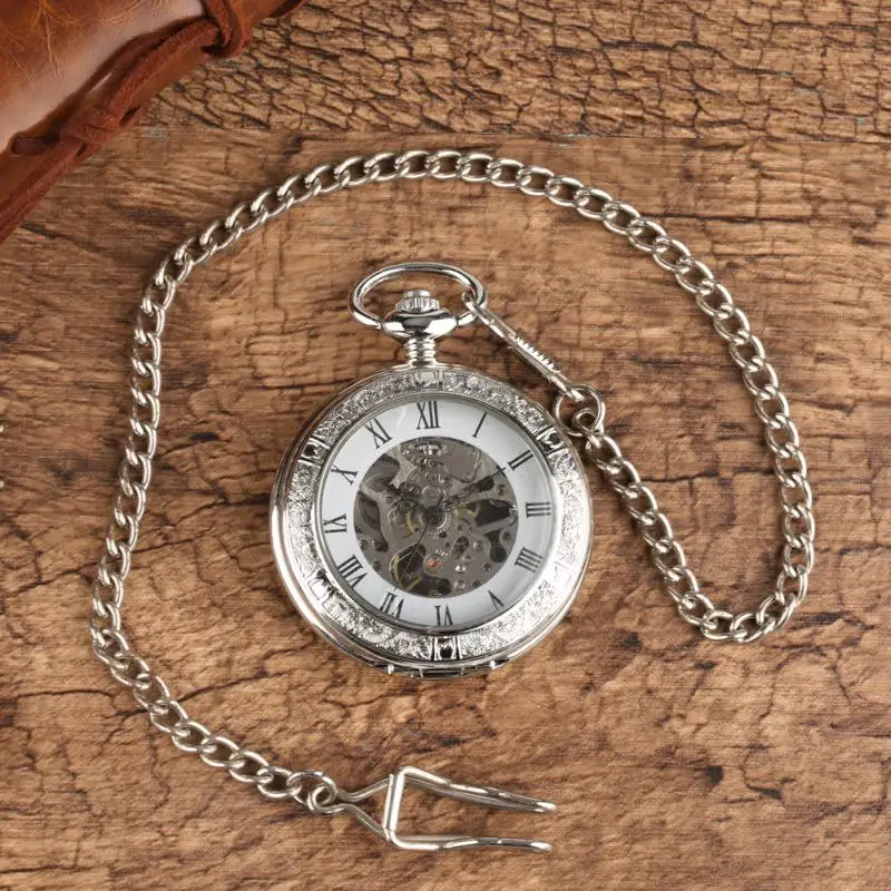 นาฬิกาพกไขลานแบบวินเทจสำหรับผู - Pocket Watch Mechanical Skeleton Vintage บทวิจารณ์และราคา