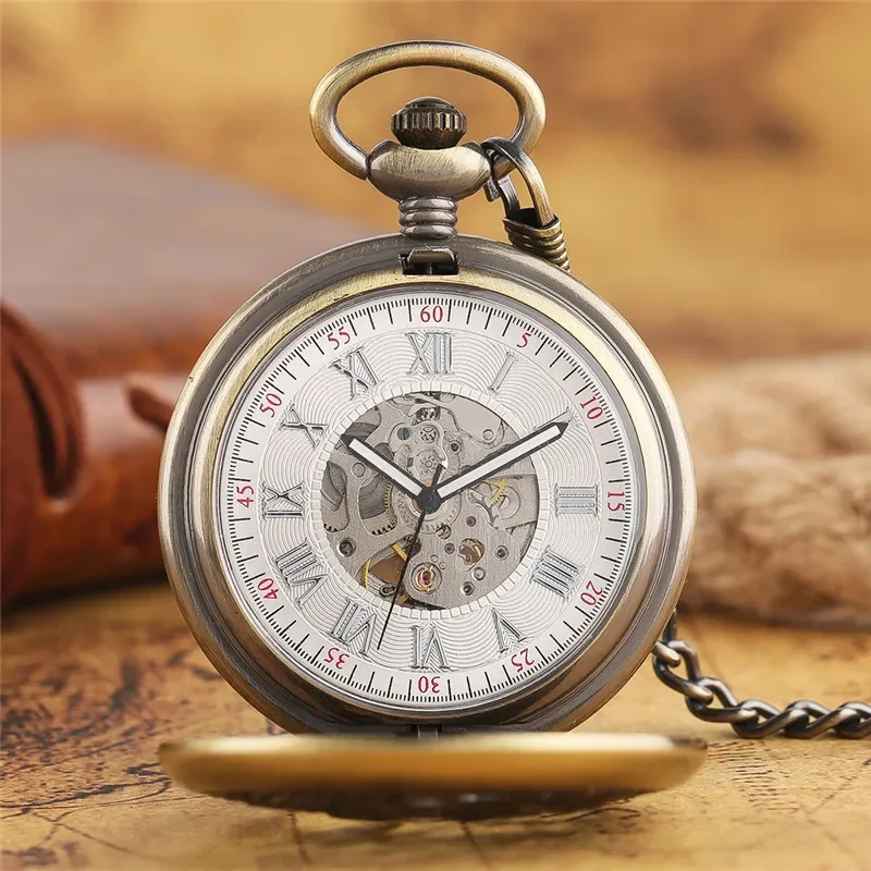 นาฬิกาพกสไตล์วินเทจแบบโปร่งลาย - Pocket Watch Mechanical Skeleton Vintage บทวิจารณ์และราคา
