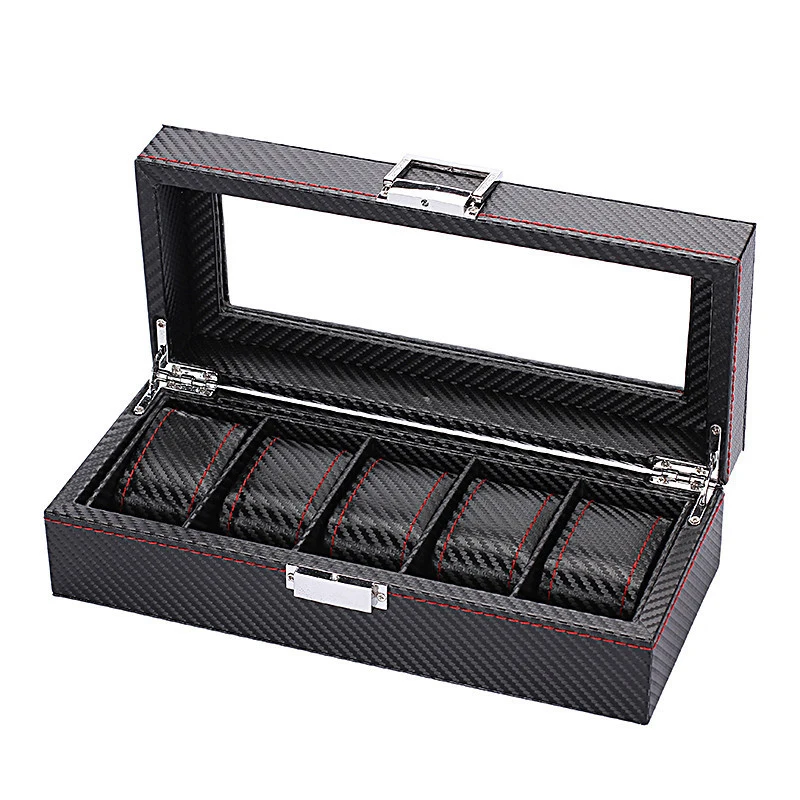 KSGM แฟชั่นสไตล์ 5/6/10/12 ตํา - Watch Display Storage Box Carbon Fiber บทวิจารณ์และราคา