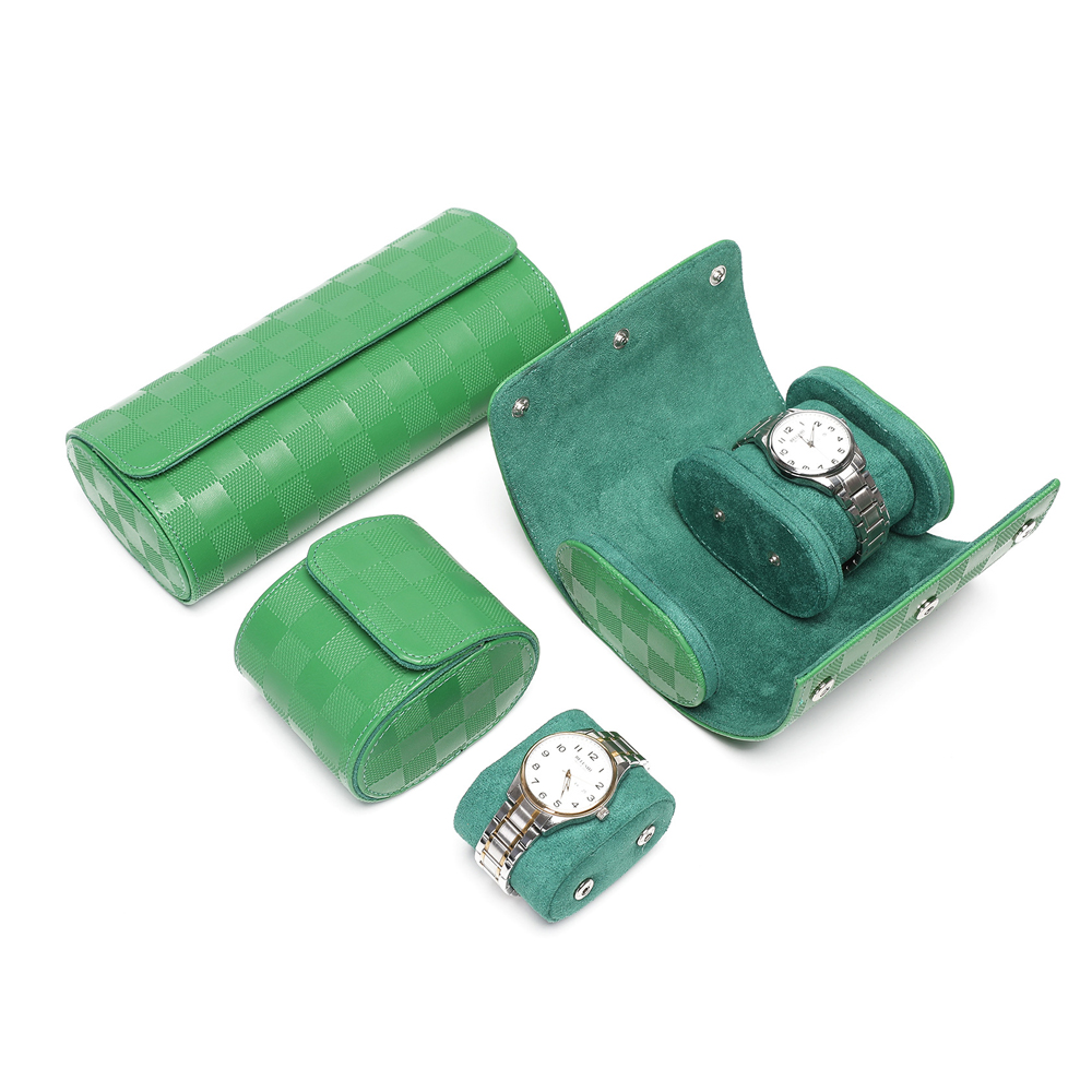 กล่องใส่นาฬิกาหนังแท้สุดหรู 1  - Watch Travel Roll Case 3 Slots Leather บทวิจารณ์และราคา