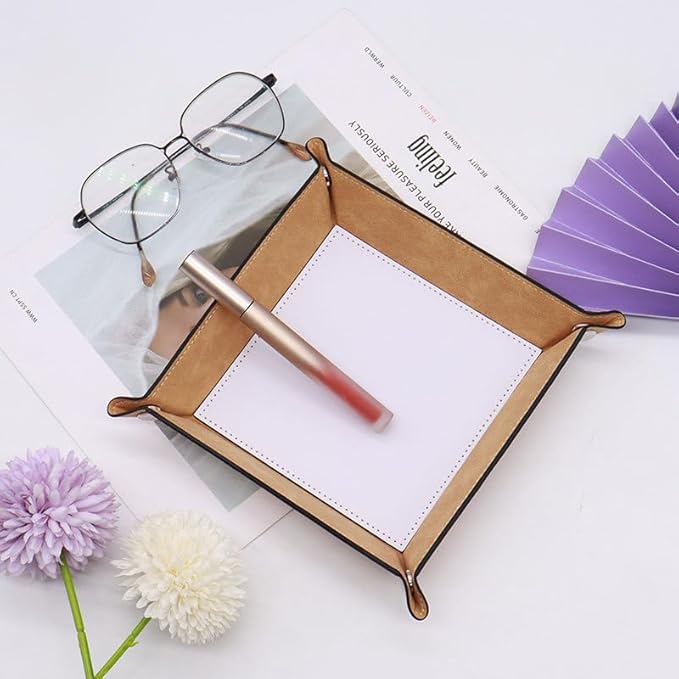 ถาดใส่ของอเนกประสงค์แบบซับลิเม - Valet Tray Nightstand Organizer Leather บทวิจารณ์และราคา