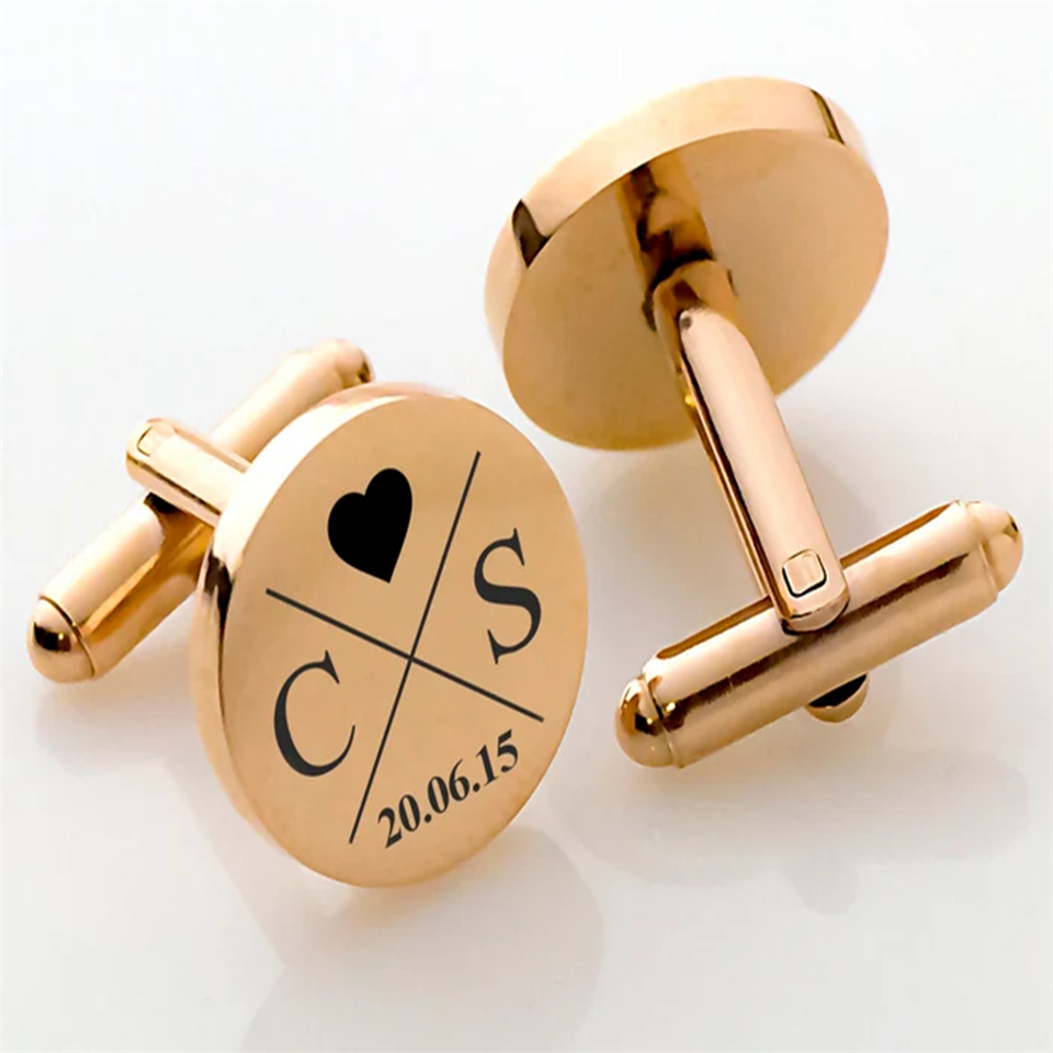 Luxury ส่วนบุคคลแกะสลักเริ่มต้ - Cufflinks Men Stainless Steel Luxury บทวิจารณ์และราคา