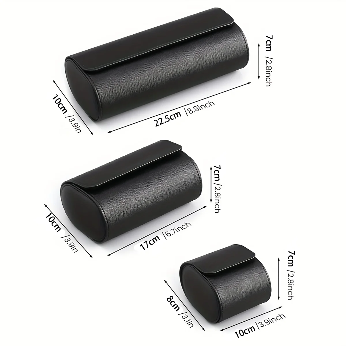 1/2/3 ช่องใส่นาฬิกากระเป๋าเดิน - Watch Travel Roll Case 3 Slots Leather บทวิจารณ์และราคา