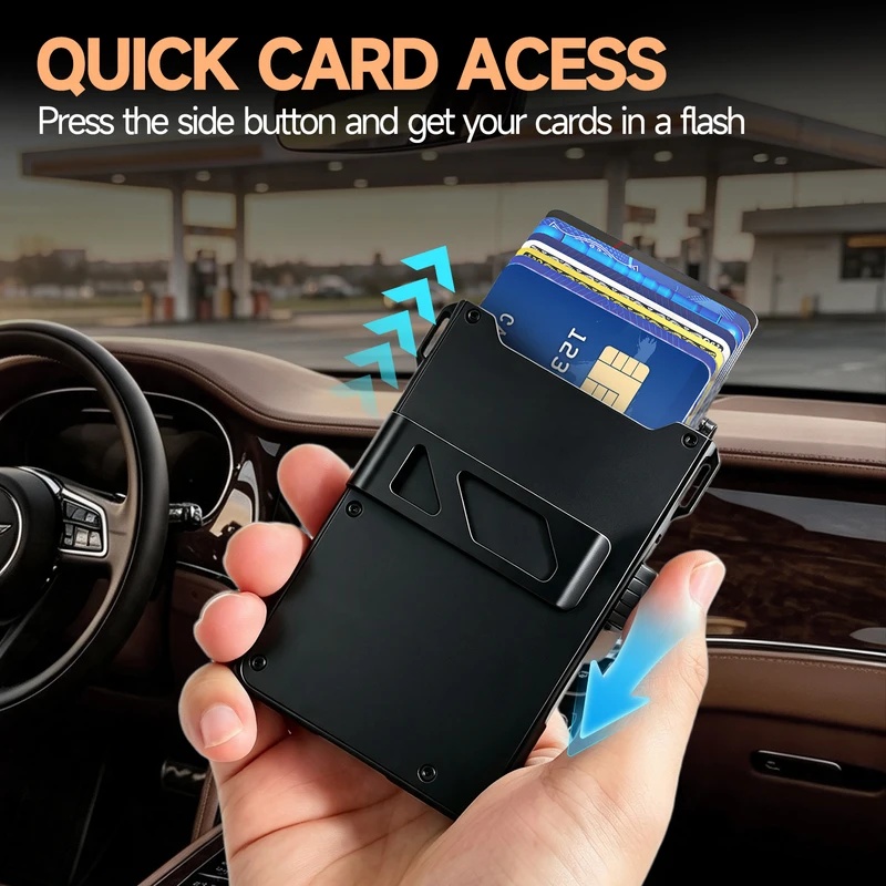 กระเป๋าสตางค์ผู้ชายสไตล์มินิมอ - Money Clip Minimalist Rfid Blocking บทวิจารณ์และราคา