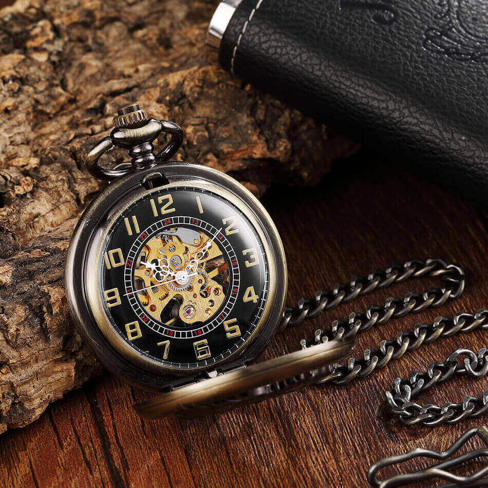 Vintage Fantasy Pegasus Horse  - Pocket Watch Mechanical Skeleton Vintage บทวิจารณ์และราคา
