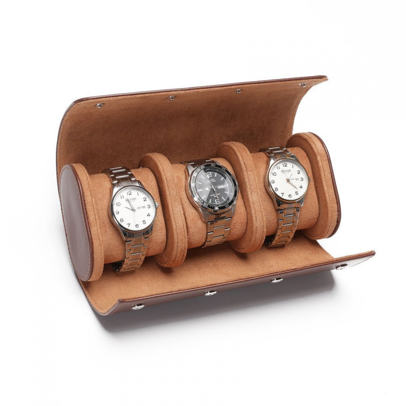 กล่องใส่นาฬิกาหนังแท้ Embers ร - Watch Travel Roll Case 3 Slots Leather บทวิจารณ์และราคา