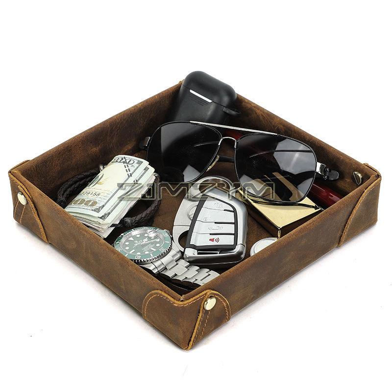 ถาดจัดระเบียบโต๊ะทำงาน, ถาดใส่ - Valet Tray Nightstand Organizer Leather บทวิจารณ์และราคา