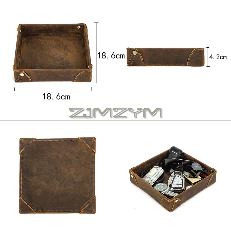 ถาดจัดระเบียบโต๊ะทำงาน, ถาดใส่ - Valet Tray Nightstand Organizer Leather บทวิจารณ์และราคา