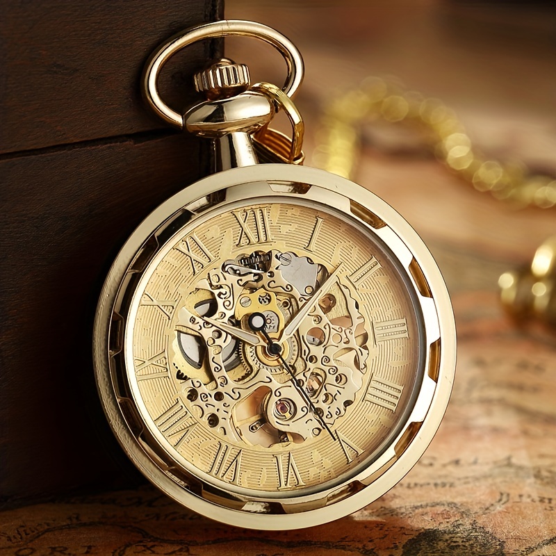 นาฬิกาพกแบบวินเทจ สไตล์สตีมพัง - Pocket Watch Mechanical Skeleton Vintage บทวิจารณ์และราคา