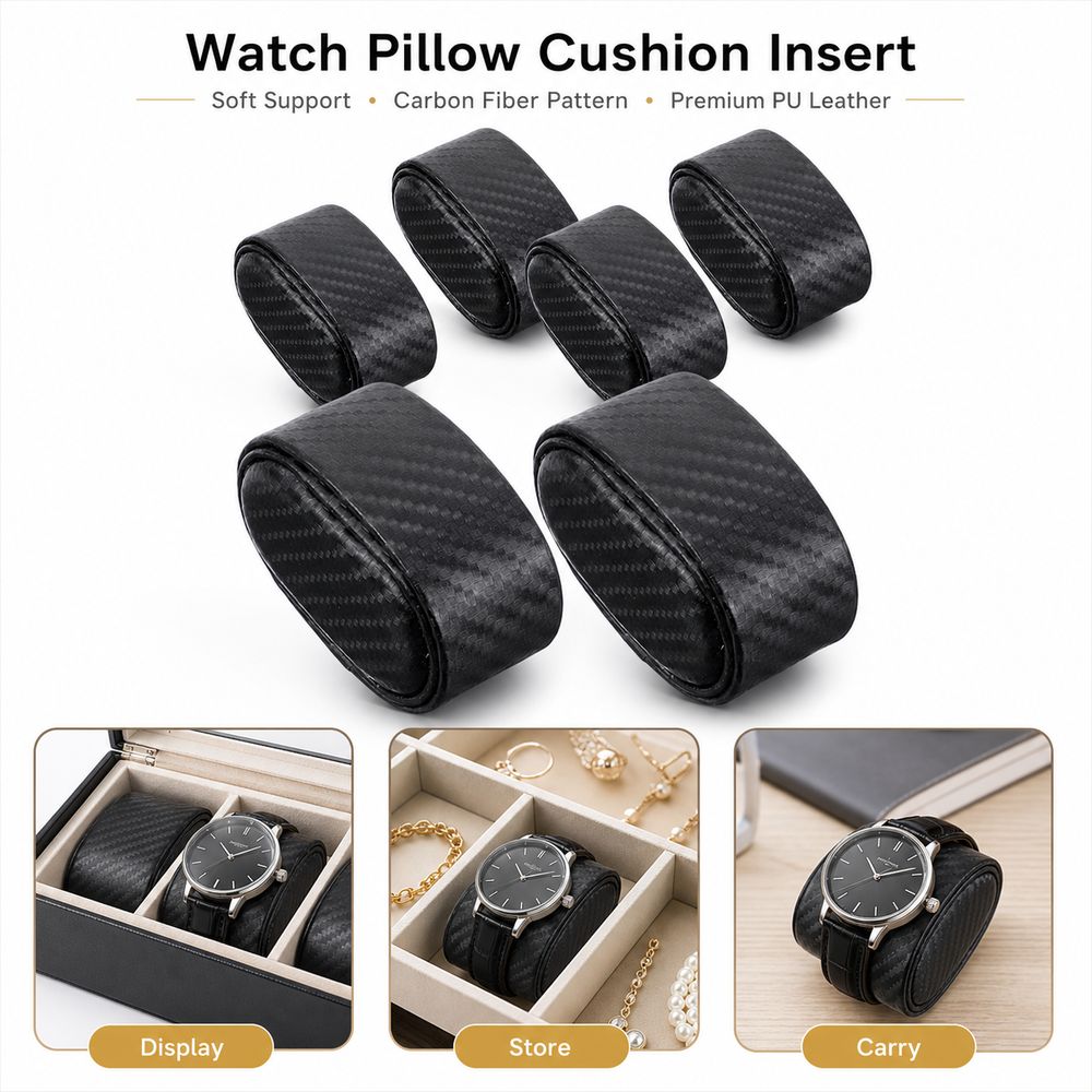 หมอนรองนาฬิกาลายคาร์บอนไฟเบอร์ - Watch Display Storage Box Carbon Fiber บทวิจารณ์และราคา