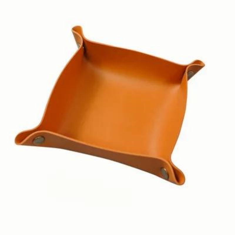 1/2 ชิ้น ถาดจัดระเบียบพับได้ ข - Valet Tray Nightstand Organizer Leather บทวิจารณ์และราคา
