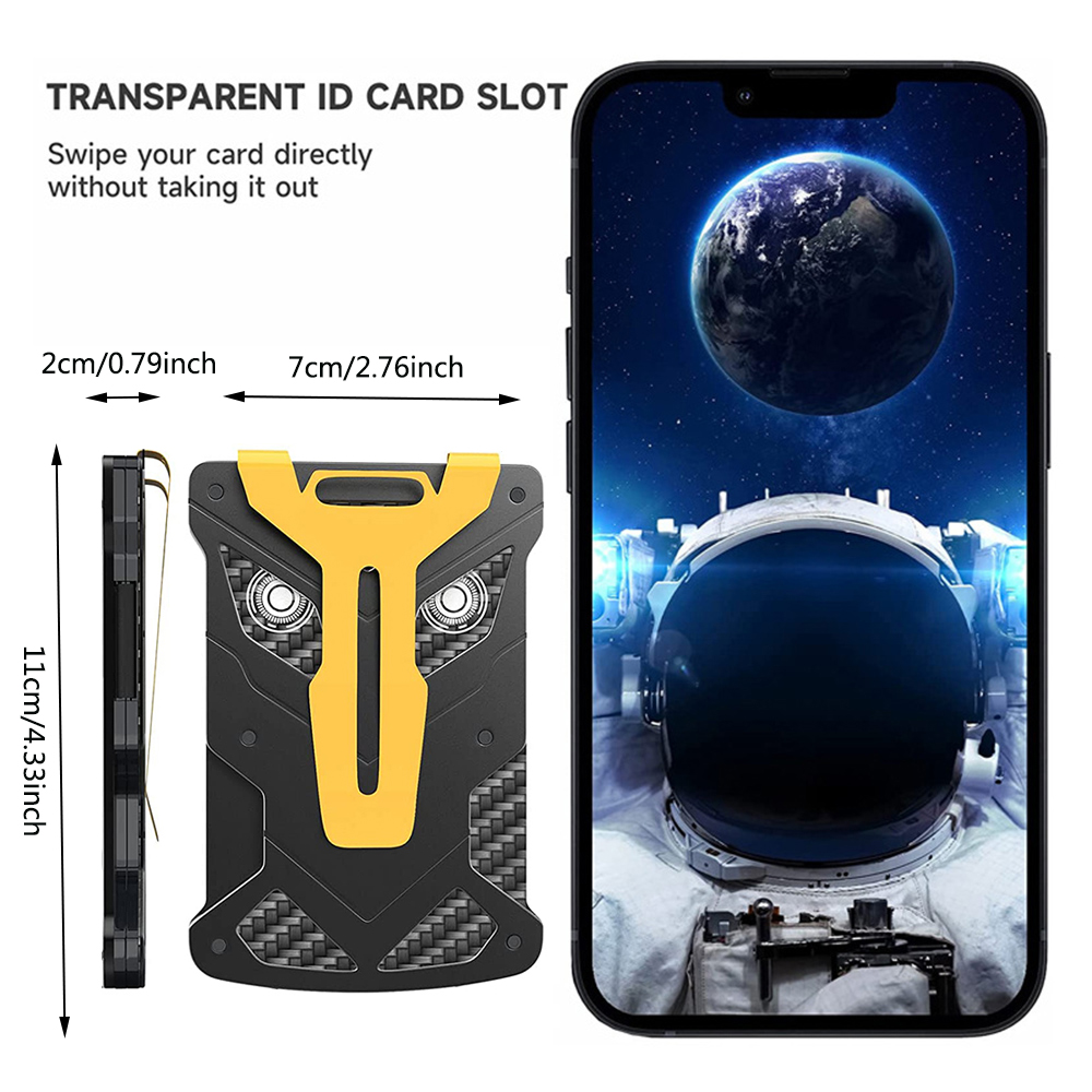 กระเป๋าสตางค์ผู้ชายทรงบางแบบมิ - Money Clip Minimalist Rfid Blocking บทวิจารณ์และราคา
