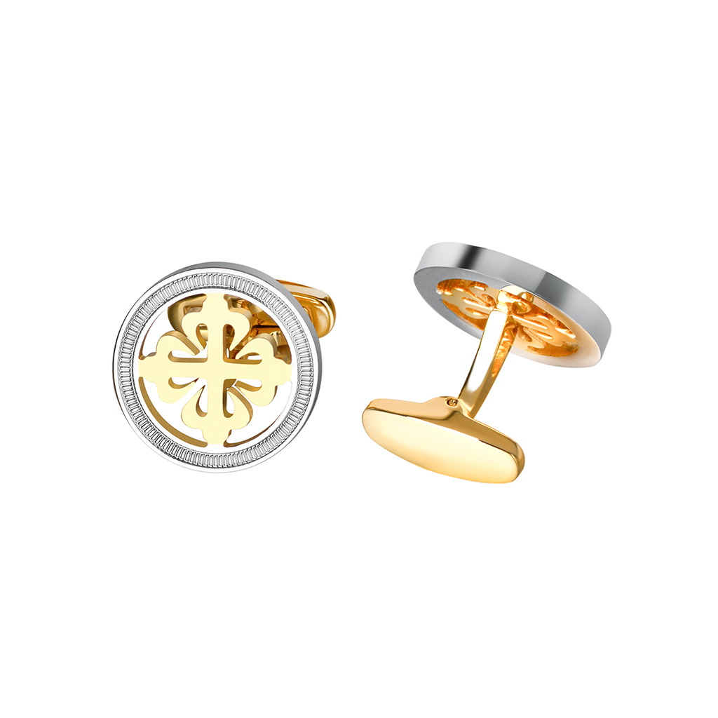SAVOYSHI กระดุมข้อมือรูปดอกไอร - Cufflinks Men Stainless Steel Luxury บทวิจารณ์และราคา