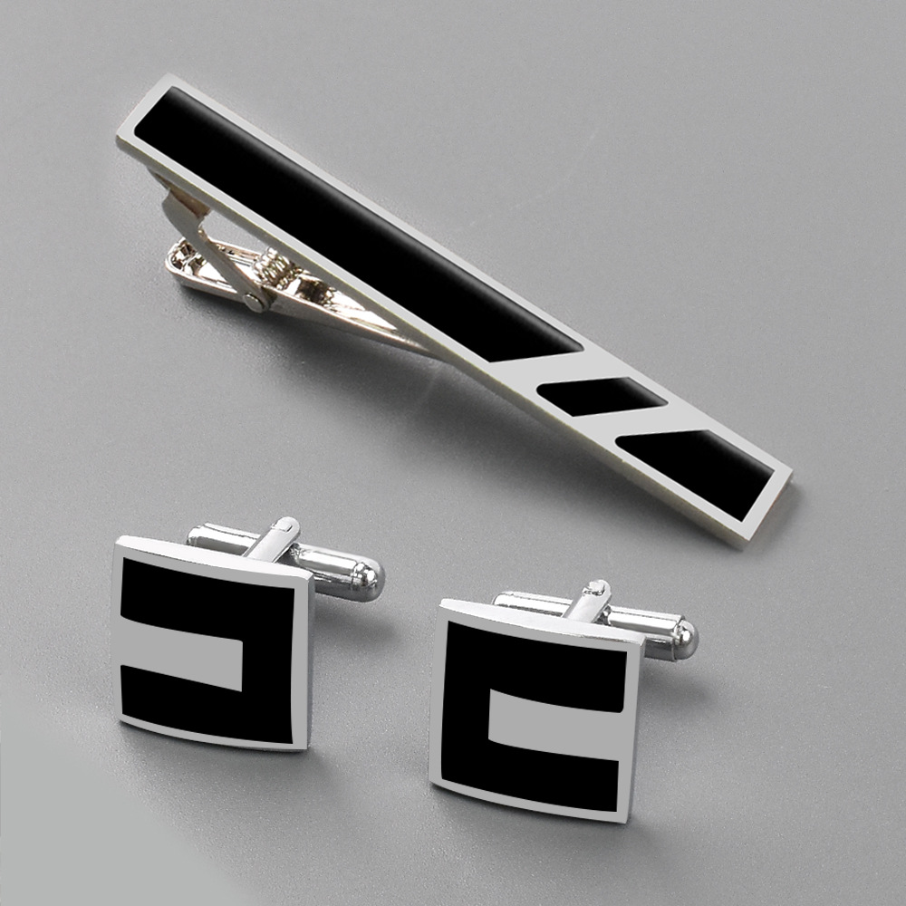 ชุดเซ็ตเนคไทคลิปหนีบเนคไทสำหรั - Tie Clip Bar Set Stainless Steel บทวิจารณ์และราคา