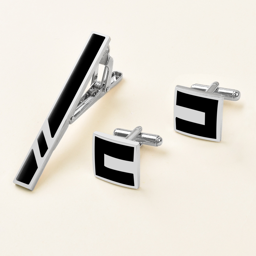 ชุดเซ็ตเนคไทคลิปหนีบเนคไทสำหรั - Tie Clip Bar Set Stainless Steel บทวิจารณ์และราคา