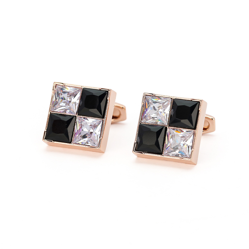 กระดุมข้อมือผู้ชายสุดหรู สีดำข - Cufflinks Men Stainless Steel Luxury บทวิจารณ์และราคา