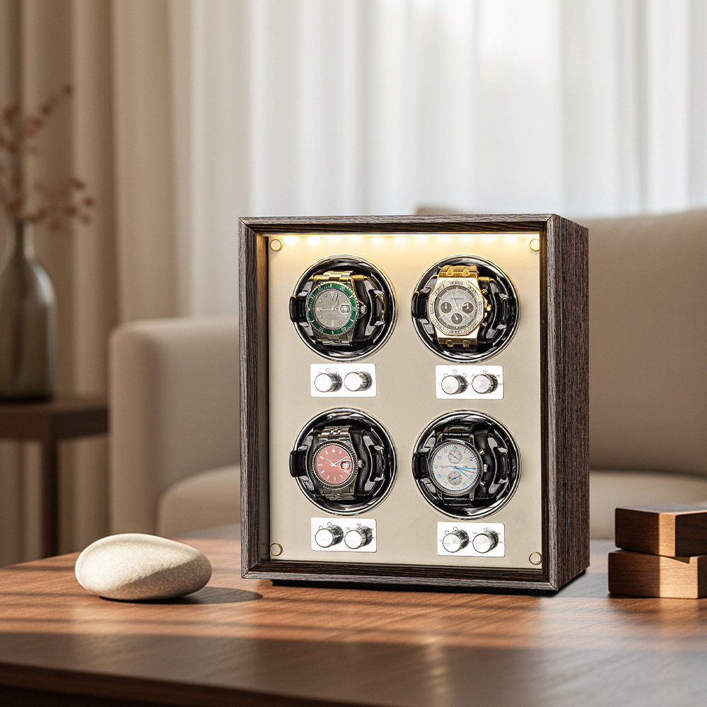 กล่องหมุนนาฬิกาอัตโนมัติ Virto - Watch Winder 4 Watches Automatic Silent บทวิจารณ์และราคา