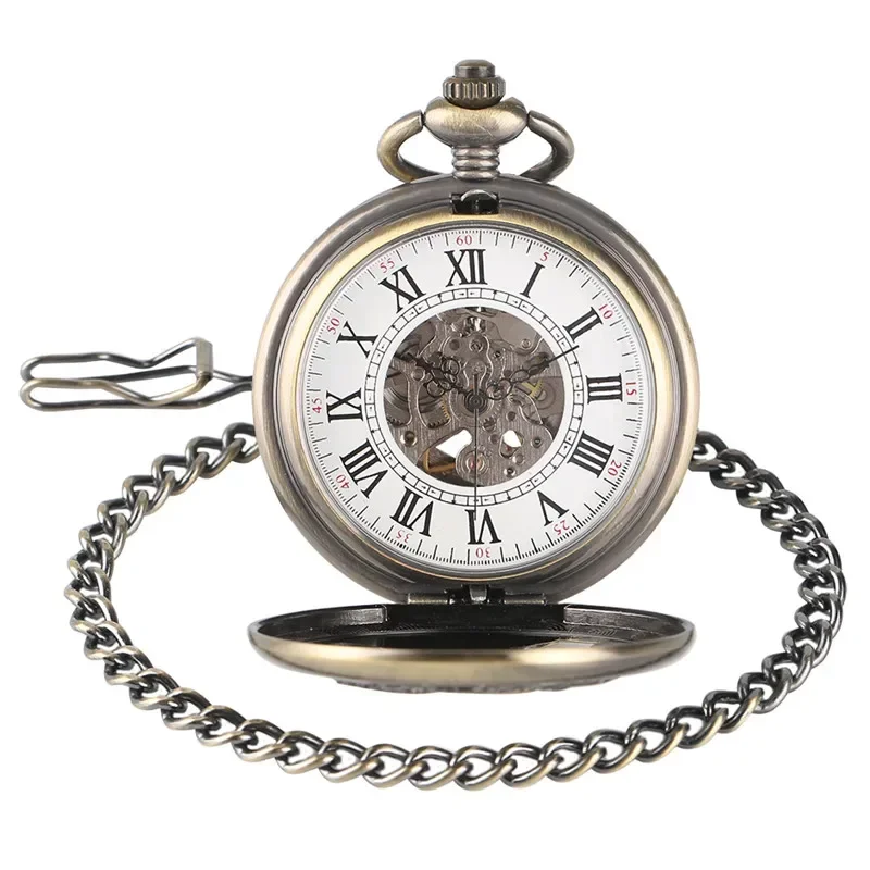 นาฬิกาพกสไตล์เรโทรลายโครงกระดู - Pocket Watch Mechanical Skeleton Vintage บทวิจารณ์และราคา