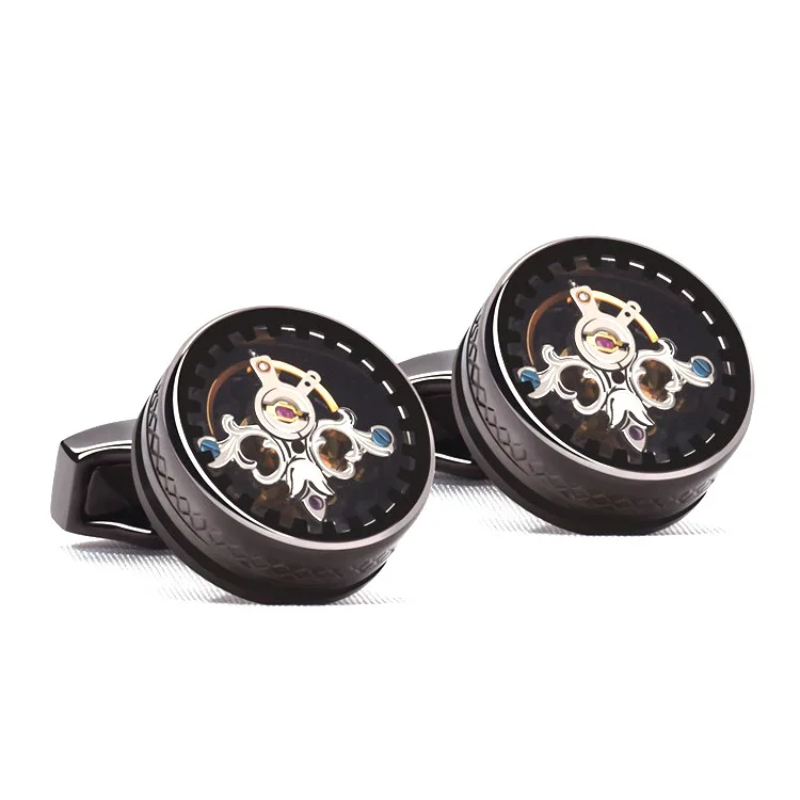 Tourbillon Cufflinks หรูหราอัง - Cufflinks Men Stainless Steel Luxury บทวิจารณ์และราคา